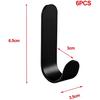 6-piece Towel Bath Glue, Hanger Black Wall, Glue Hook, Stainless Steel Glue Hook, Stainless Steel Glue Hook, Bathroom, Kitchen, Bedroom