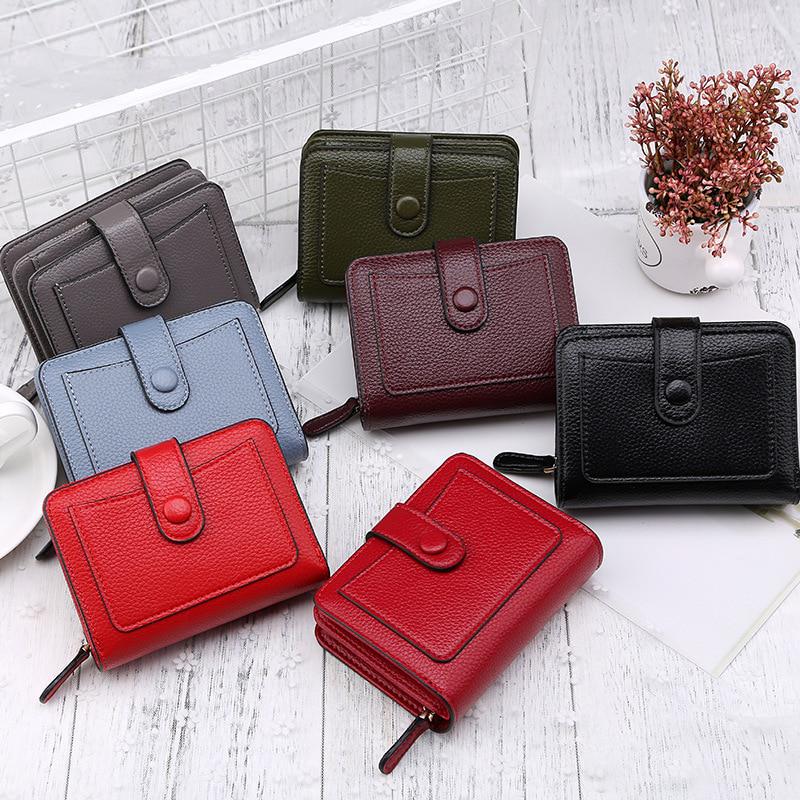 Women Wallets Cartera Small Wallet Coin Purse Short Zipper Hasp Wallet Fashion Female Leather Money Bag