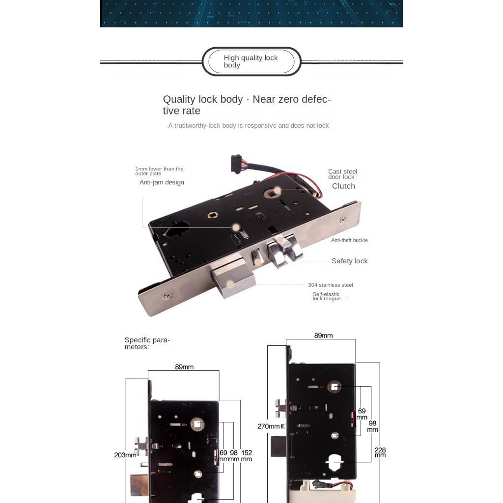 Hotel-Wischkarten-Schloss Smart-Induktions-IC-Magnetkarten-Schloss Elektronisches Türschloss für Wohnung Gasthof Langzeit-Kurzzeit-Miete Türschloss