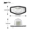 Pair of 18-LED White License Plate Lights for Honda Crosstour, Spirior, Jade, Elysion