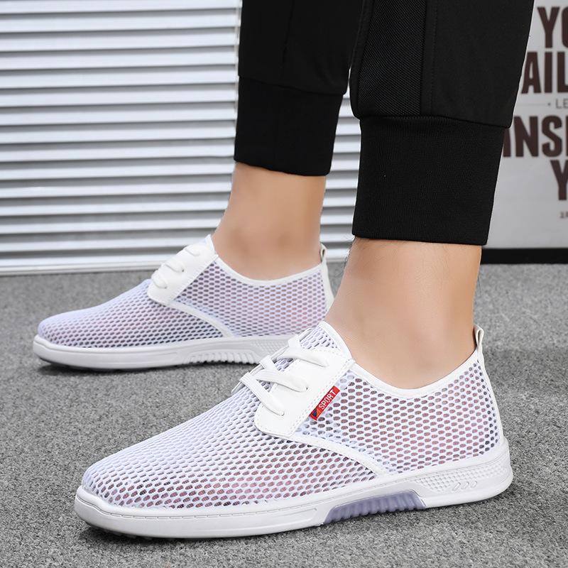 Męskie Letnie Oddychające Buty Siatkowe - Lekkie, Antypoślizgowe, Miękka Podeszwa, Codzienne Płaskie Sandały