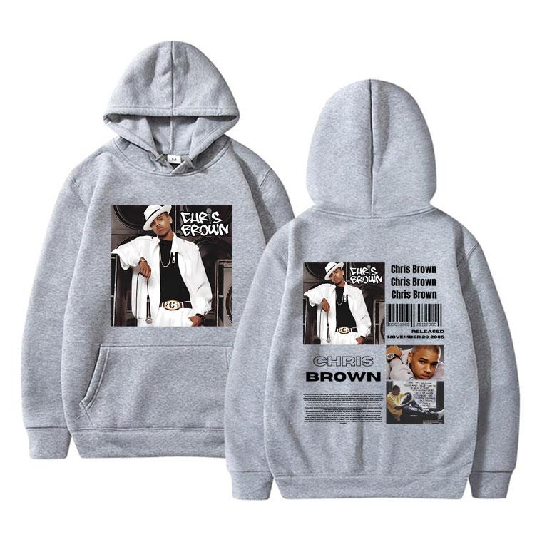 Rapper Chris Brown Graphic Print Hoodie Men Women Hip Hop Casual Pullover Sweatshirt Male Fashion Oversized Streetwear Hoodies