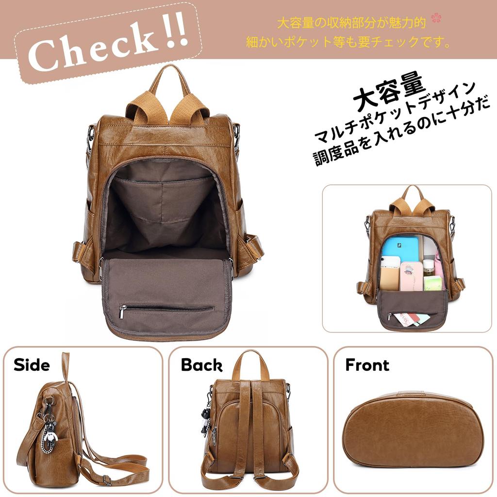 NICOLE DORIS Ribbon Mini Backpack with Waterproof Leather and Soft Synthetic Daypack for International Includes a Cute Bear Perfect for or As a