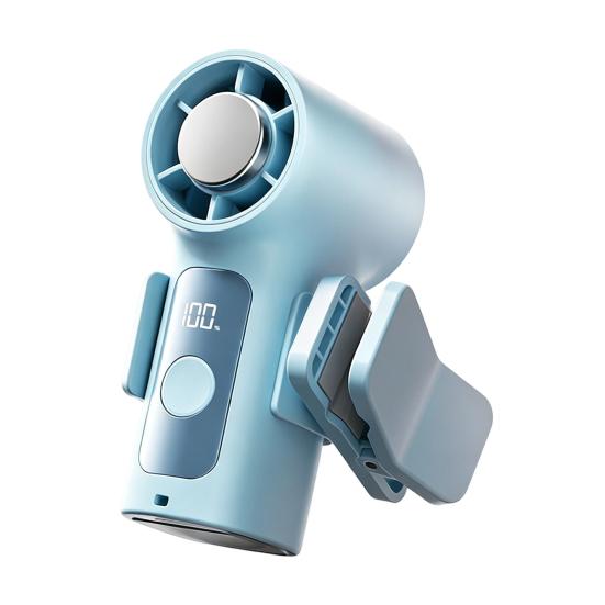 Mini Portable Clip-on 6 Speed with Detachable Fan LED Display Cooling Fan Clip