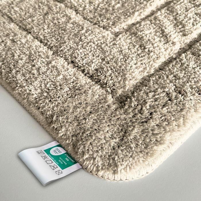 Tapis de bain Atlantis Rectangulaire Dos antidérapant Beige 70 x 120 cm