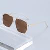 New Fashion Metal Sunglasses New Double-Bridge Retro Eyewear Minimalist Oversized Frames Unisex Classic Driving Shades