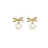 S925 Silver Needle Korean Floral Earrings: Versatile Pearl Design with Trendy Forest-Inspired Style