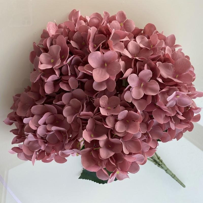 Hydrangea Flower Bouquet With Embroidered Ball Handles For Wedding And Hotel Decor