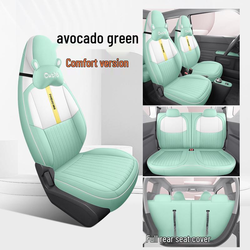 Geely Panda MINI Full Leather All-Season Car Seat Cushion and Cartoon Electric Seat Cover