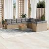 VidaXL Garden Lounge Set with Cushions 11 Pcs, Patio Sofas, Patio Furniture Set, Outdoor Furniture, Beige 3223854