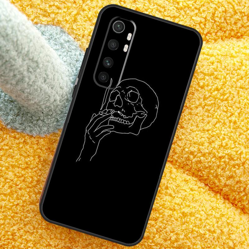 Schwarze Ästhetik Totenkopf Skelett Hülle Für Xiaomi 15 14 Ultra 13T 14T 15T 17 Pro Max Abdeckung Für POCO X7 F8 Pro X3 X5 X6 F5 F6 F7