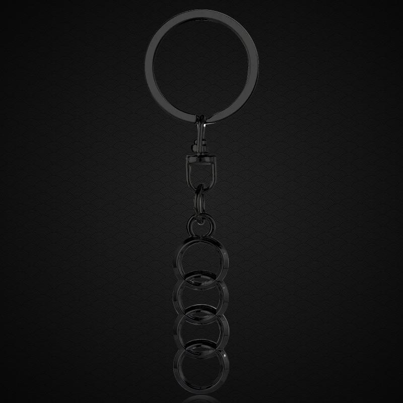 1Pcs 3D Metal Car Badge Keychain Zinc Alloy Keyrings Auto Accessories For Audi A4 A3 A5 A6 A7 A8 Q3 Q5 Q7 Q8 B5 B6 B7 B8 B9 Q7 8P 8V 8L Q7 S4 S5 S6 S7