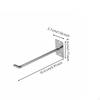 Wall Mounted Single Metal Hook, Sturdy Duty for Hanging, Entryway, Bathroom Silver 5x0.4cm