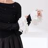 Pleated Elastic Sleeve Cuffs Double Layer False Cuff Sleeve Lace Fake Cuffs  Clothing Accessory