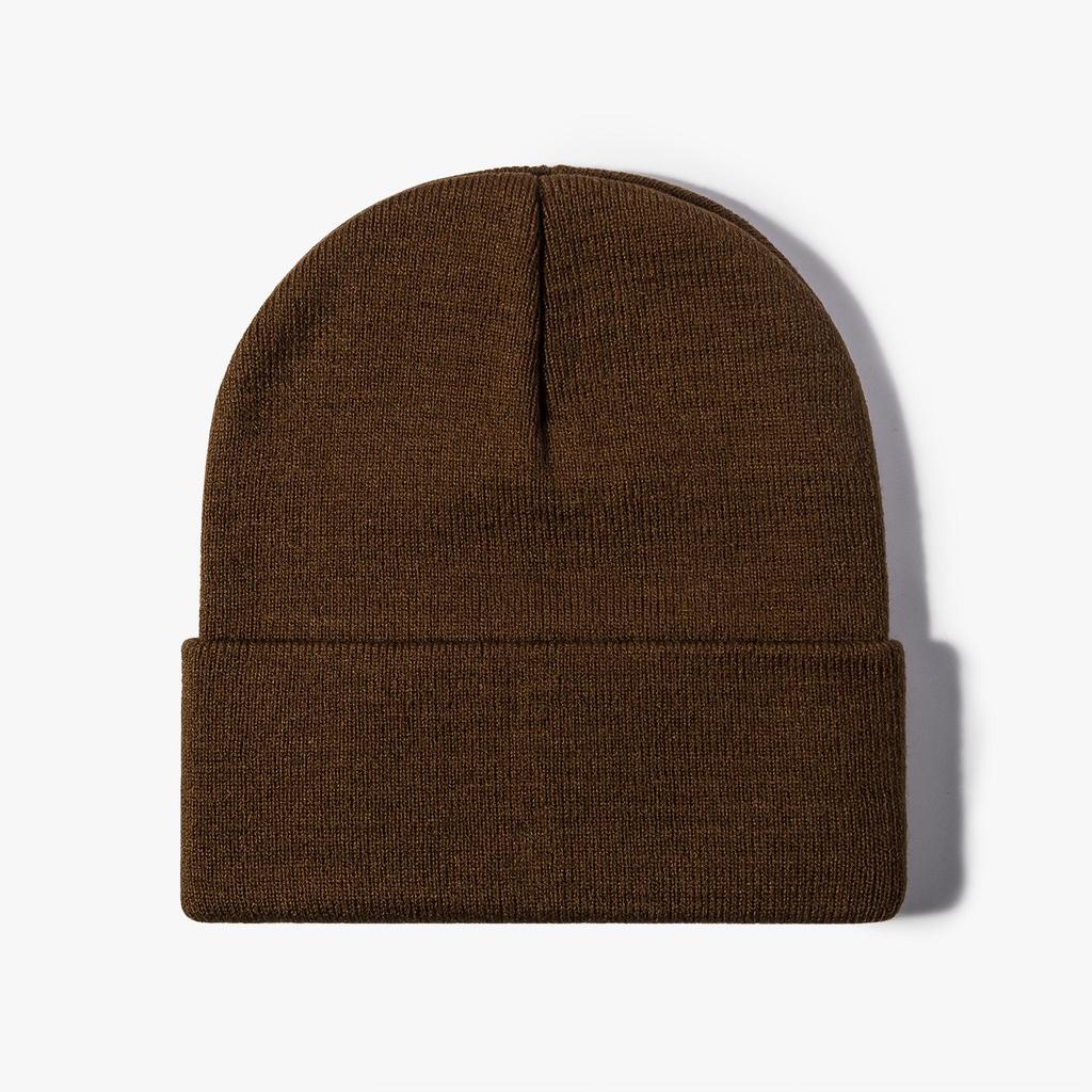 Unisex Korean-Style Embroidered Wool Beanie for Autumn/Winter – Slimming Look, Ideal for Outdoor Activities