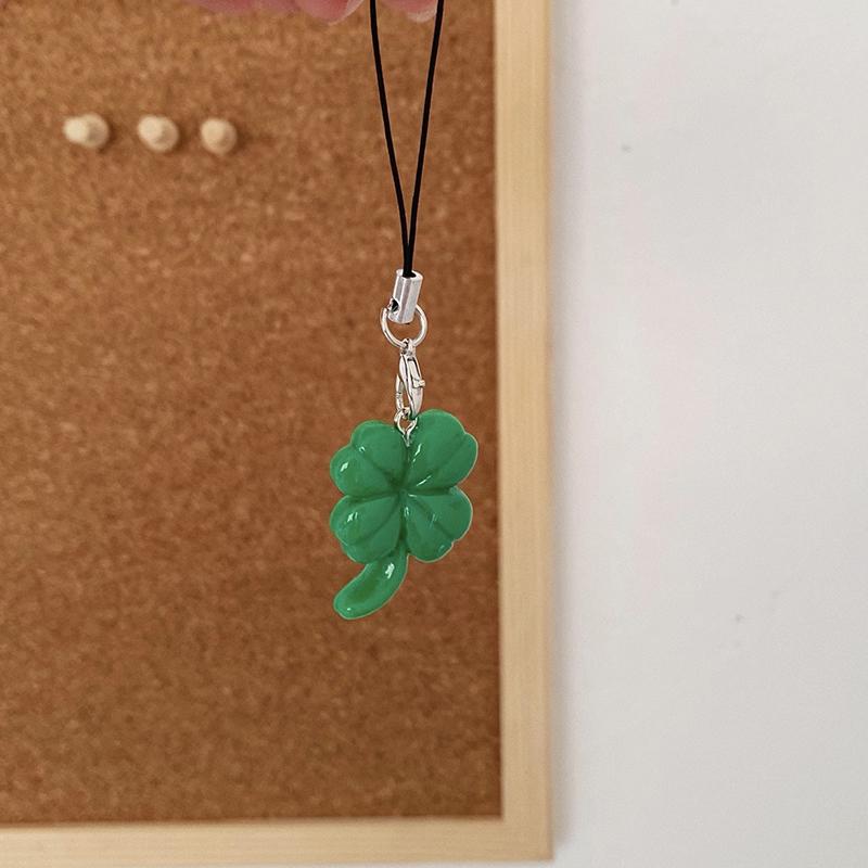 Enkel fyrklöver nyckelring Kreativ Utsökt fyrklöver Lucky Keychain Nyckelring Julklappstillbehör
