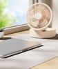 Foldable USB Fan with Mirror: Compact Multi-Functional Fan for Home, Office, or Dorm.