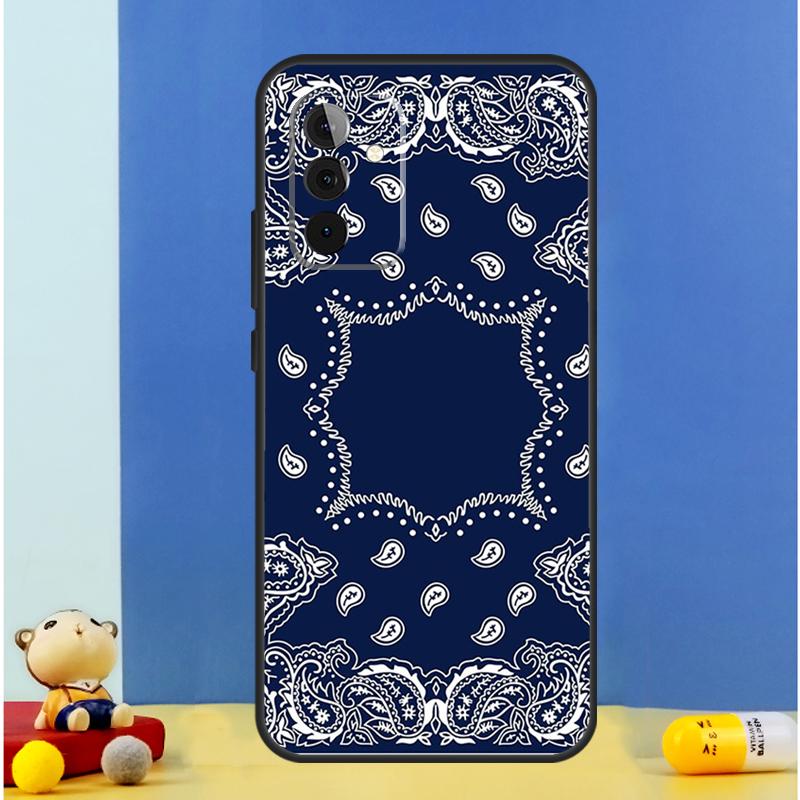 Blue Bandana Case For Samsung Galaxy A06 A56 A16 A36 A55 A35 A33 A53 A13 A23 A17 A54 A34 A14 A52 A32 A15