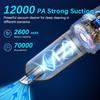 Car Vacuum Cleaner Three-in-One Blower Suction and Inflator with Adjustable Suction Levels Portable Wireless Vacuum with Green Light for Home Car