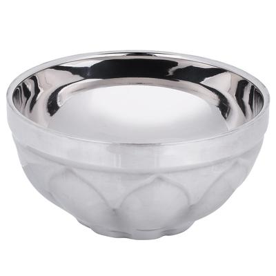 Stainless Steel Double Walled Insulated Bowl Home Restaurant Canteen