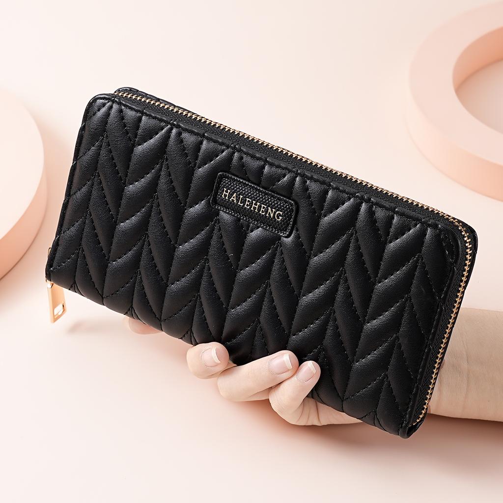 Fashion Embroidery Women's Wallet Long Hand Change Bag Mobile Phone Bag Card Bag Xiaoxiangfeng