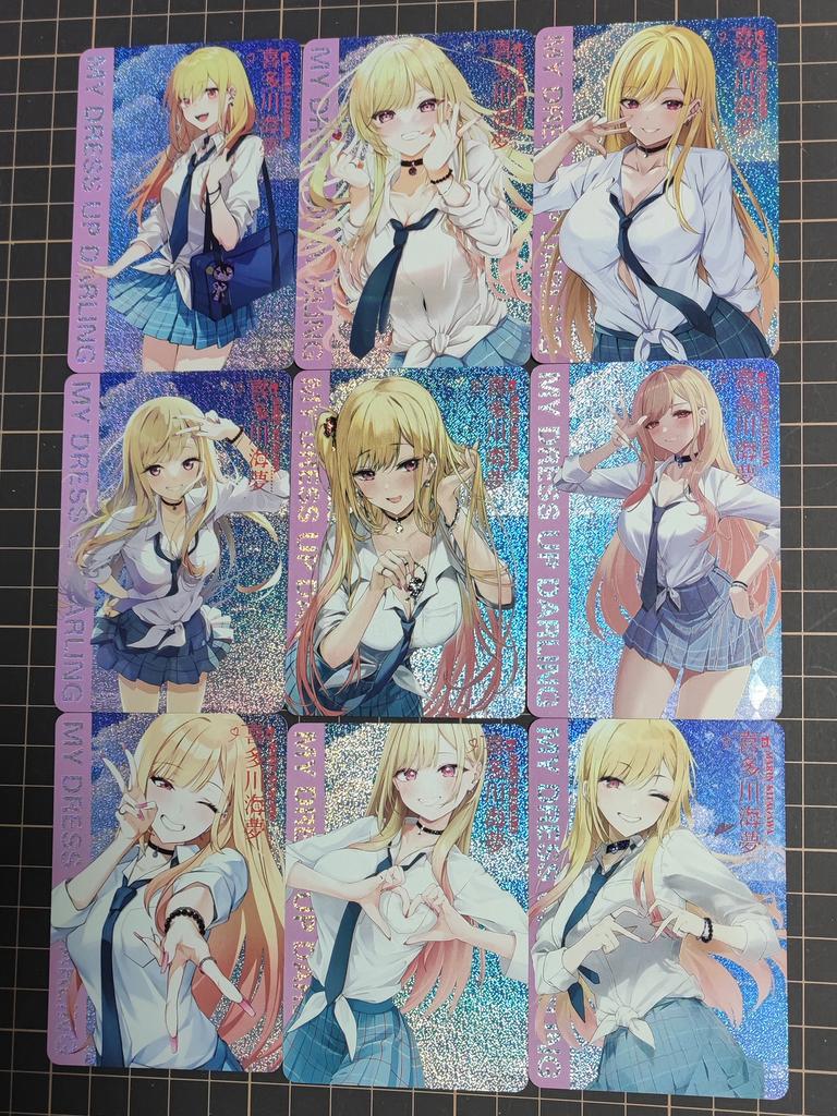 Diy 9pcs/set My Dress-Up Darling Self Control Collect Signature Trading Flash Card Anime Cartoon Christmas Gift Toy
