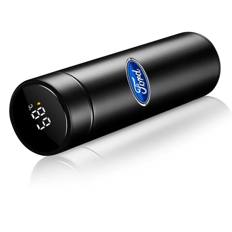 

Hot Intelligent Car Thermos Cup Tea Coffee Vacuum Flask Temperature Display Water Bottle For Ford Focus 3 2015-2018 Kuga 2016-20