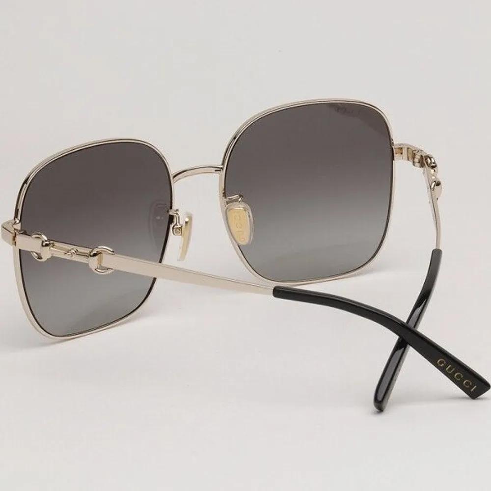 Gucci Sunglasses GG2053S 002 Gold Metal Frame Oversized Fit Women Men