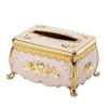 European Style Retro Tissue Box Household Living Room kitchen Napkin Case Hotel Office Desk Accessories Acrylic Paper Box