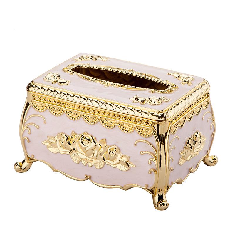 European Style Retro Tissue Box Household Living Room kitchen Napkin Case Hotel Office Desk Accessories Acrylic Paper Box