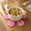 Silicone Heat Pad DoubleSided Pot Mat Flexible Molded Petal Relief for Kitchen, Dining