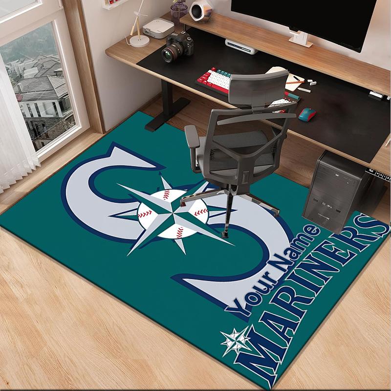 Custom NameSeattle Logo Carpet, Indoor Rug, Chair Rug, Living Rooms, Doormat Made From Polyester Home Decor Birthday Christmas Gifts