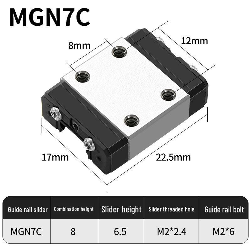 MGN7H Linear Guide Miniature Compatible Hiwin 440c Stainless Steel for 3D Printer