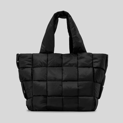 Women's Padded Crossbody Bag Padded Shoulder Nylon Hobo Bag Small Square Bag
