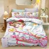 Duvet Cover Pillowcase Cardcaptor S-Sakura Anime Bedding Set Boys Girls Single/Double/Queen Size Bed Kids Adult  2/3piece Set