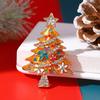 Colorful Rhinestone Christmas Tree Brooch: Women's European & American Creative Design Accessory