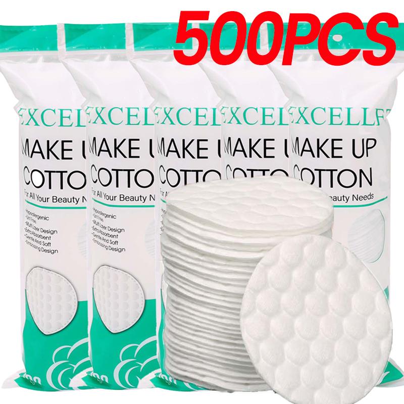 Disposable Soft Circular Makeup Remover Pads Doubles Sided Breathable Cotton Pads for Daily Facial Cleaning Nail Polish Remover
