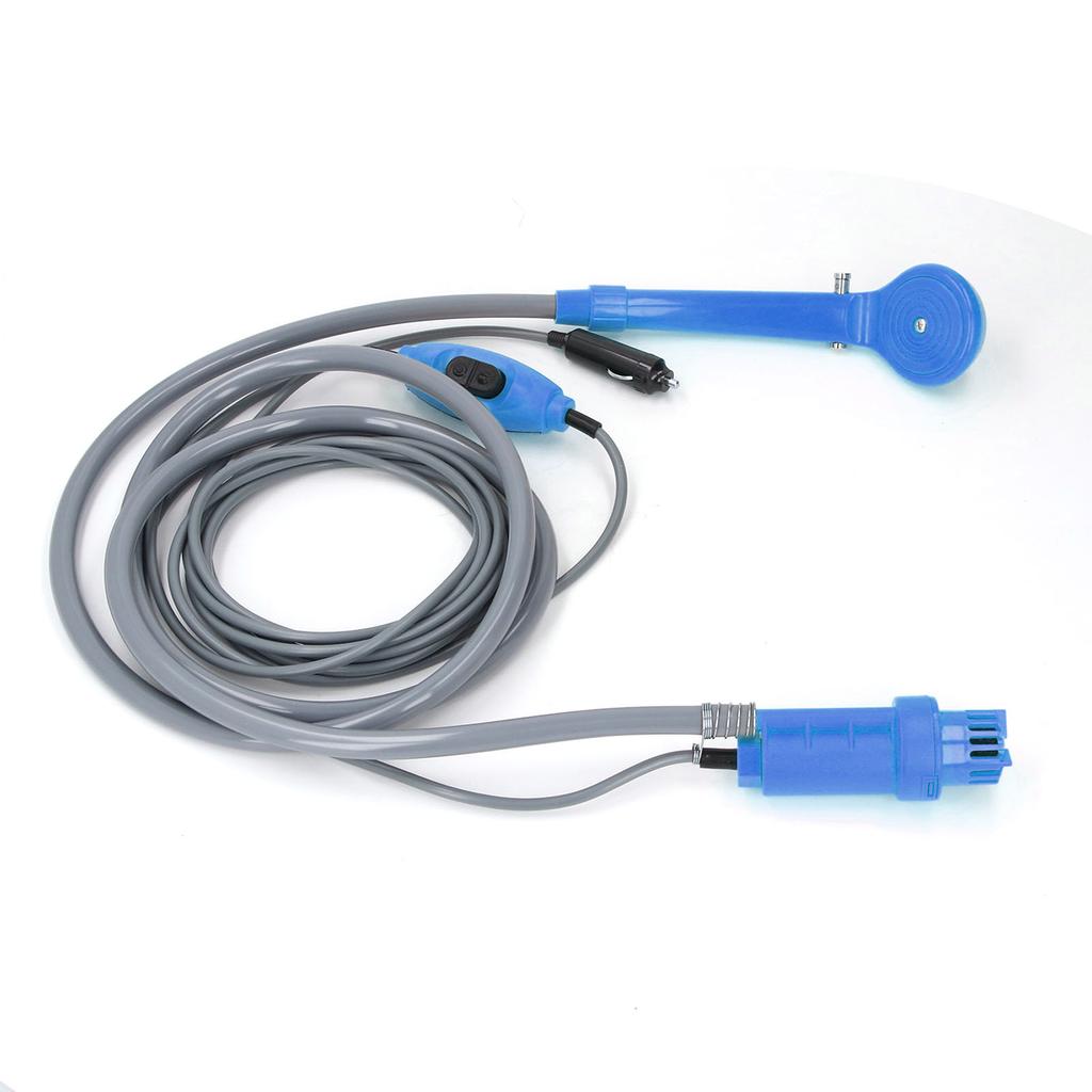 Portable Camping Shower Adjustable Water Flow Leakproof 2.5 L/min Outdoor Showerhead Sprayer Blue