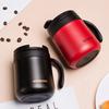 Wide-mouthed Insulated Cup Solid-color Thermos Cup Portable Coffee Cup  Car