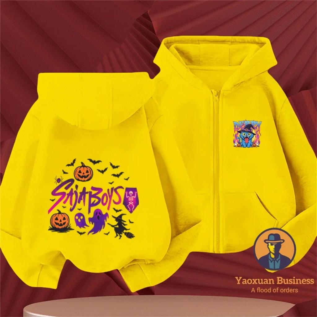 2025 Popular KPop Devil Hunter Girl Zipper Hoodie Cute Cartoon Print Autumn/Winter Fashion Clothing