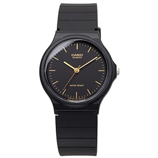 CASIO Analogowy Zegarek na Rękę Chipkashi Tani MQ-24-1EL Pasek Uretanowy Unisex Czarny x Złoty Model Zagraniczny