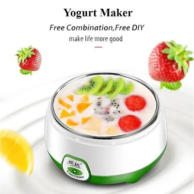 1l výrobník jogurtu mini automatický stroj na jogurt pro domácnost DIY nástroje na jogurt kuchyňské spotřebiče nerezová nádrž spotřebiče jogurt