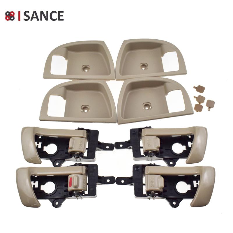 1/2/4 Pcs For 2007-2012 Hyundai Santa Fe 2.4L 3.5L Beige Interior Car Door Handle or w/ Frame Bezel Front Rear Left or Right
