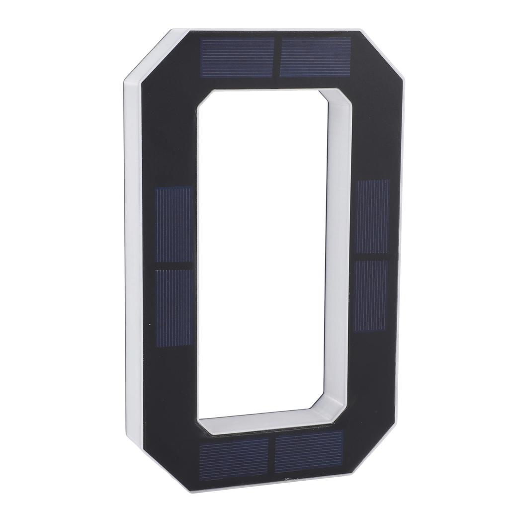 LED Solar Lighted House Number Outside Light Up Water Proof LED Modern Address Sign Backlit Illuminated Exterior Black