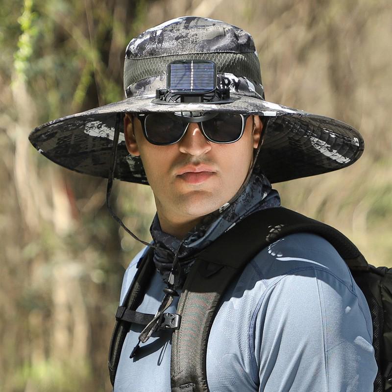 Solar-Powered Sun Hat with Fan for Men & Women - Ideal for Travel, Hiking, and Fishing