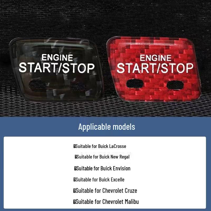 Real Carbon Fiber One-Button Start Ignition Sticker for BMW, Mercedes-Benz, VW, Toyota, Nissan, Honda, Suzuki