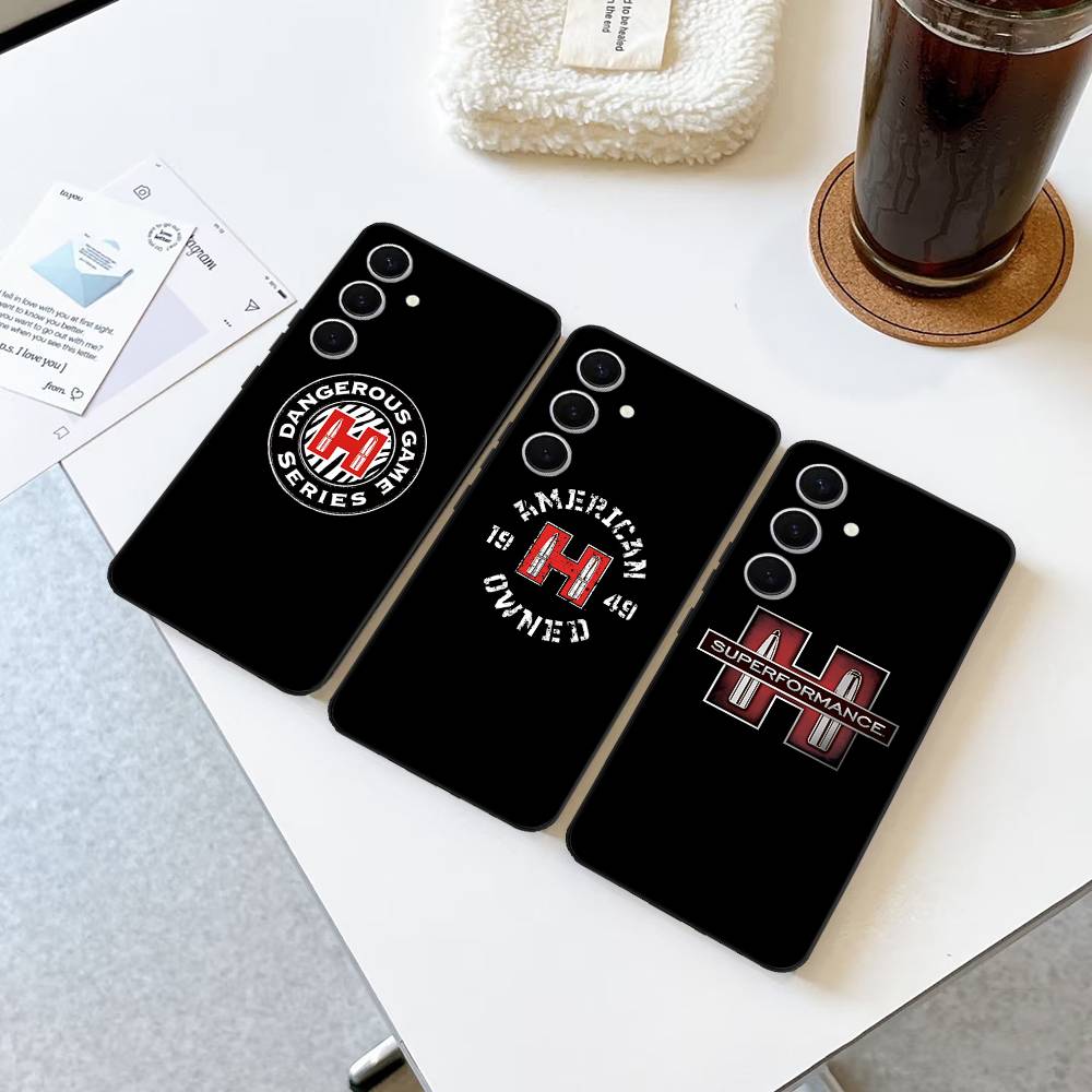 Coque de téléphone Logo Hornady Pour Samsung S 24 Fe 25 Ultra Plus 20 Lite 21 30 22 23 24 22 Ultra 5G Fundas