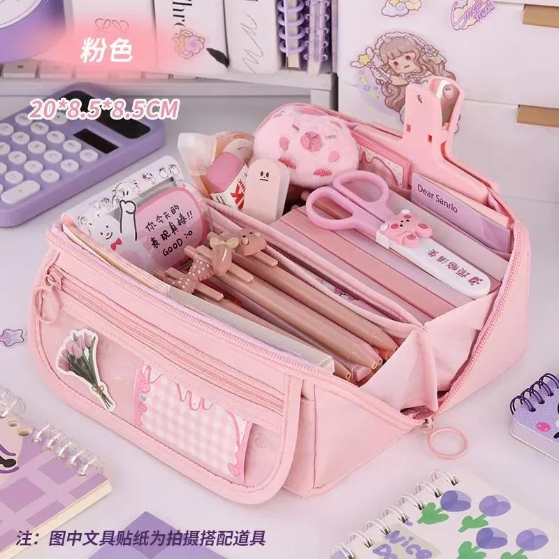 New 9-Layer Pen Bag Large Capacity Pencil Case High Quality Waterproof Stationery Storage Pouch Student Back To School Gift