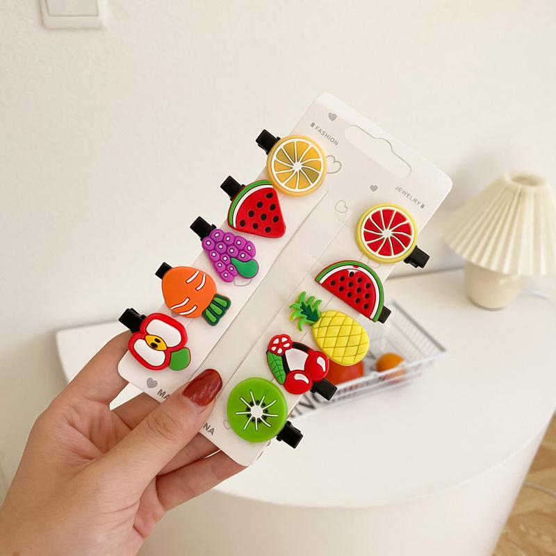 10 bucăți/set noi agrafe de păr cu unicorn drăguț de desene animate pentru fete, agrafe de păr colorate, dulci, pentru copii, accesorii de păr pentru fete