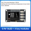 0.96 inch OLED Display IIC White/Blue 12864 4 Buttons Display SSD1306 SSD1315 OLED I2C Display  Screen Board for Arduino